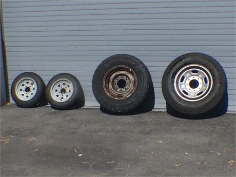Mix lot of (04) Tires with Rims
