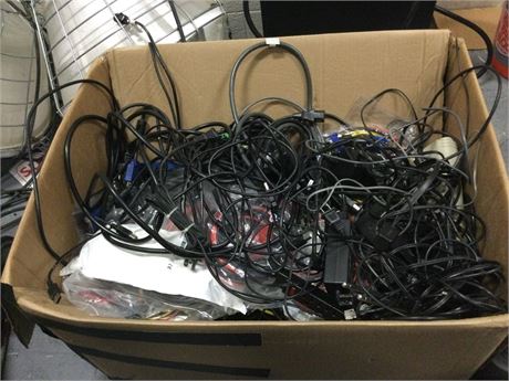Miscellaneous Box full of Cables