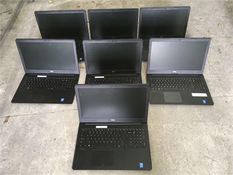 (7) Dell Latitude 3550 Laptops (No Hard Drives)