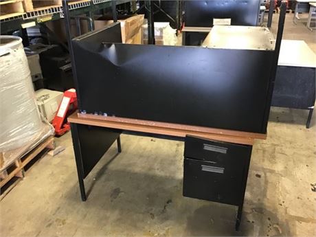 (5) Teachers Metal Desks with 3 Drawers