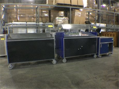Mix lot (03) Commercial Display Carts  and Table