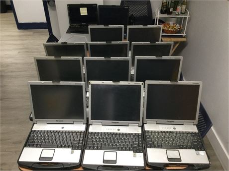 Mix lot of (14) Panasonic Laptops ToughBook