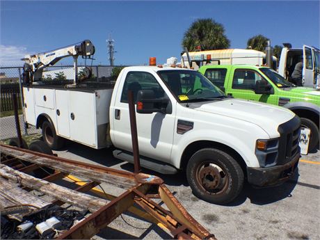 2009 Ford F350XL Crane Utility Tool Bed Truck