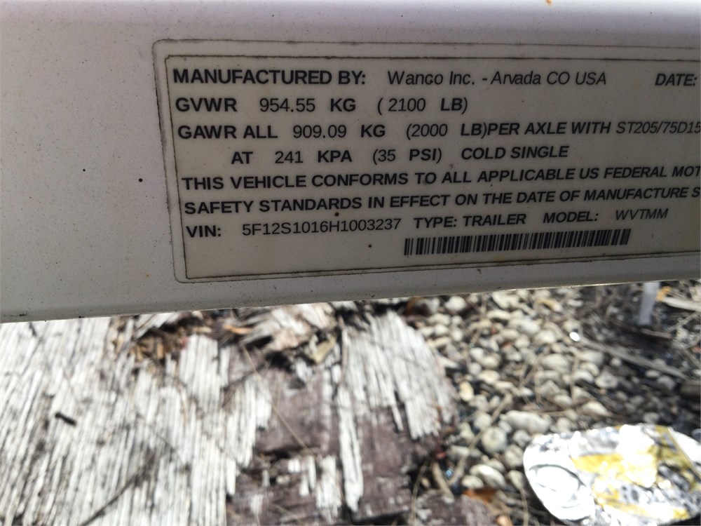 BIDERA Government Auctions 2017 Wanco Message Board Trailer (Crashed)