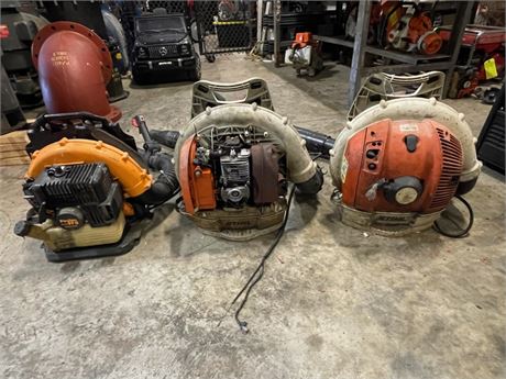 Lot of three (3) Backpack Blowers