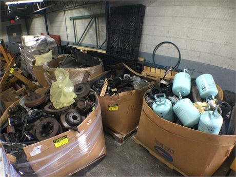 (7) Pallets of Bus Parts Scrap Metal Lot