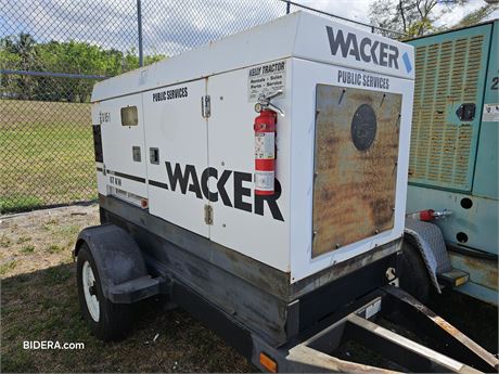 2005 Wacker G 85 / 67 KW GenSet Trailer