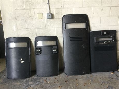 Mix lot of (04) Police Tactical Riot Shields